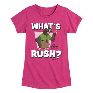 Girls' - Disney - Whats The Rush Fitted Short Sleeve Graphic T-Shirt - 1 of 4