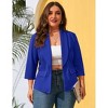 Coolmee Women Plus Size Blazers Business Casual Long Sleeve Open Front Work Office Suit Jackets Trendy Clothes with Pockets - 3 of 4