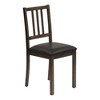 Monarch Specialties Dining Chair Set Of 2 Side Upholstered Kitchen Dining Room Pu Leather Look Wood Legs Brown Transitional - 4 of 4