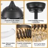 Ludomide 36" Luxury Chandelier with Fan Black Gold Retractable Invisible Ceiling Fans Crystal Ceiling Fan with Light and Remote - 4 of 4