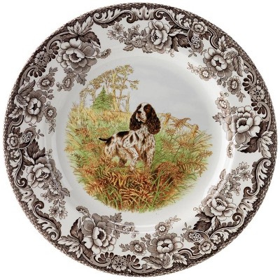 Spode Woodland 10.5” Dinner Plate, Perfect for Thanksgiving and Other Special Occasions, Made in England, Dog Motifs
