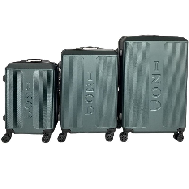 IZOD Skye Expandable ABS Hard shell Lightweight 360 Dual Spinning Wheels Combo Lock 3 Piece Luggage Set, 2 of 6