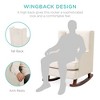 Best Choice Products Rocking Accent Chair, Tufted Upholstered  Wingback for Home, Nursery w/ Wood Frame - 3 of 4
