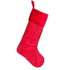 Red and Silver Christmas Stocking – Soft Plush Fabric – Handmade in Minnesota by MerryStockings - 2 of 4