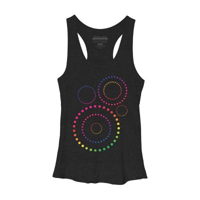 Adult Design By Humans Pride Inclusion Rainbow Circles By SpiritofWonderland Racerback Tank Top