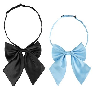 Allegra K Women's Pre-tied Adjustable Neck Strap Cute Bowknot Bow Ties 2 Pcs - 1 of 4