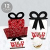 Big Dot of Happiness Western Hoedown - Square Favor Gift Boxes - Wild West Cowboy Party Bow Boxes - Set of 12 - 3 of 4