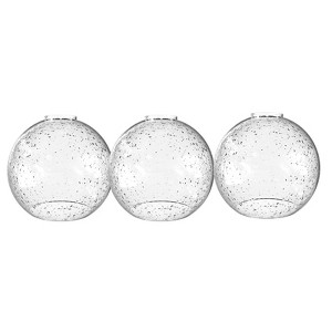 DORESshop 6 in. Height 3-Pack Clear Globe Glass 1 in. Fitter Width Vanity Pendant Flush Mount Light Shade - 1 of 2
