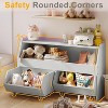 Petrimins  Toy Storage Organizer for Kids, Toy Storage Cabinet with Drawers, Boys and Girls Toy Shelf with Wheels, Kids Bookshelf for Bedroom - 4 of 4