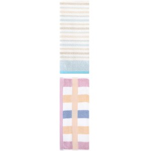 REGALWOVEN Striped Pattern Cotton Bathroom Hand Towels for Home Decor 13" x 29"/13" x 27" 2 Pcs - 1 of 4