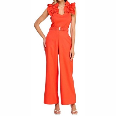 Women's Kara Ruffle Straps Jumpsuit - milk & honey