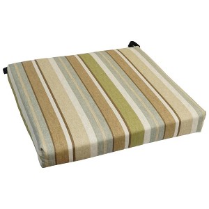 Blazing Needles, 20-inch by 19-inch Patterned Outdoor Chair Cushion - 1 of 2