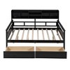 Okak Twin/Full Modern Platform Bed Frame with Bedside Shelf & Drawers,Storage Daybed Sofa Bed for Bedroom,Kids Room,Home Office - 3 of 4