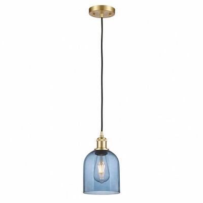 Bella - 1 Light Cord Hung Mini Pendant In Industrial Style-9.5 Inches Tall and 5.5 Inches Wide