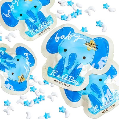 4YoreElves ‘It’s A Boy’ Baby Shower Party Favors Candy Elephant Pouches - 8.4oz/24ct