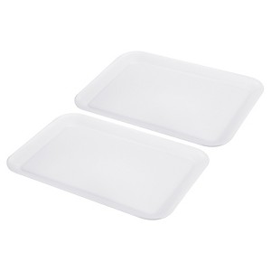 Unique Bargains Plastic Rectangle Reusable Fast Food Dining Areas Serving Trays - 1 of 4
