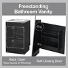 Lyngins 18" Freestanding Bathroom Vanity with Ceramic Sink, Vanity Cabinet with Door Shelf & Adjustable Shelf, Bathroom Storage Cabinet - 3 of 4