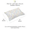 BreathableBaby Cotton Percale Pillowcase, For 13" x 18"/33 x 46 cm Toddler Pillow, Airplanes (2-Pack) - 3 of 4