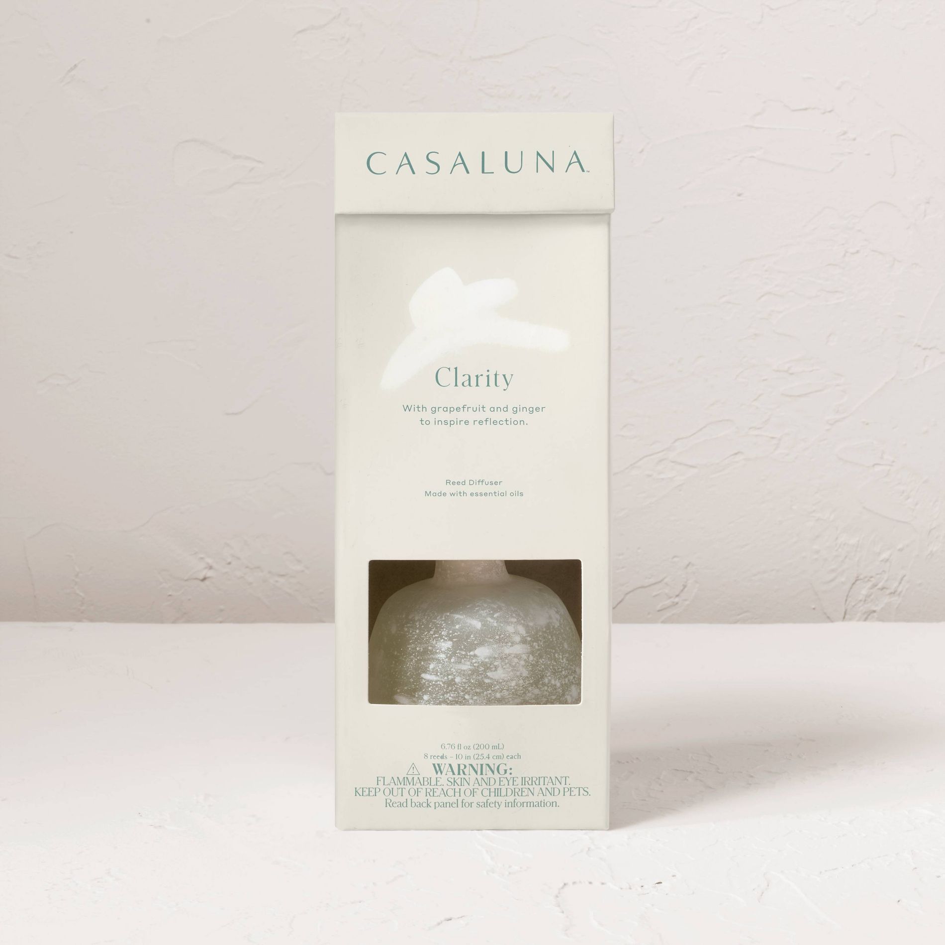 200ml Clarity Oil Diffuser - Casaluna™: Aromatherapy with Bergamot, Grapefruit Scents, No Battery Required