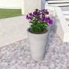 LeisureMod Pebble Fiberstone and MGO Clay Planter Tapered Round Planter Pot for Indoor and Outdoor - 2 of 4