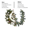 6 Ft Pre-Lit Christmas Garland with Lights for Mantle Table Setting Fireplace, Outdoor Indoor Artificial Garland for Staircase Front Door Porch Home - 3 of 4