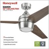 Honeywell Ceiling Fans Eamon Modern 52 Inch Ceiling Fan with LED Light and Remote Control, Indoor Fan, 3 Contemporary Blades, Brushed Nickel - 2 of 4