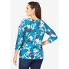 Jessica London Women's Plus Size Stretch Cotton Scoop Neck Tee - 3 of 4