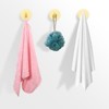 Unique Bargains Aluminum Self-Adhesive Slash Sticky Kitchen Towel Hooks 4 Pcs - 3 of 3