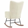 vidaXL Rocking Chair Accent Side Chair Padded Seat for Living Room Velvet - 2 of 4