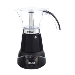 IMUSA Aluminum Espresso Maker Black: Electric Coffee Machine, 1.5L Capacity, Hand Wash, 480W, Ground & Whole Beans - 1 of 4