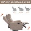 PAGED Modern Swivel Recliner Chair, Heating Massage Chair with Side Pocket, Accent Chair for Bedroom, Living Room Furniture - 4 of 4