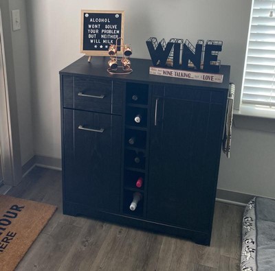 South shore vietti bar cabinet bottle and discount storage