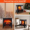 QingMoon 21" Electric Fireplace Stove, Three-Sided Freestanding Fireplace Heater with Remote Control, Overheating Protection, 1400W for Living Room - 2 of 4