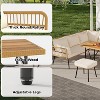 3-Piece Boho Outdoor Patio Furniture Set with Table, All-Weather Wicker Rattan Sectional Sofa with Cushions, Metal Frame - 4 of 4