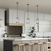 Modern Clear Glass Pendant Light 1-Light Ripple Textured Single Light Fixture for Kitchen Island - 4 of 4