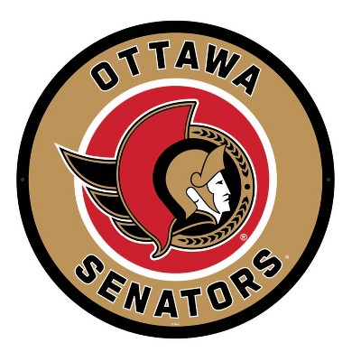 Evergreen Ultra-Thin Edgelight LED Wall Decor, Round, Ottawa Senators- 23 x 23 Inches Made In USA