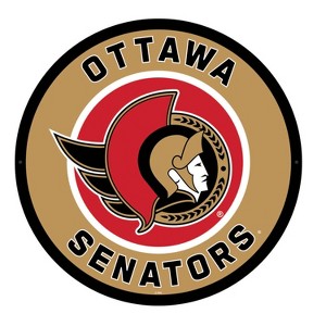 Evergreen Ultra-Thin Edgelight LED Wall Decor, Round, Ottawa Senators- 23 x 23 Inches Made In USA - 1 of 4