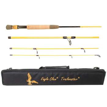 Leisure Sports Fly Fishing Combo With 8' 3-Piece Rod, Reel, Fly Line,  Tapered Leader, 2 Flies, and Carry Bag - Black