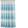 Kate Aurora Spa Accents Striped Waffle Fabric Shower Curtain - 2 of 2