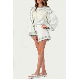 Women's HYGEA STRIPED KNITTED SHORTS - LUCCA - 1 of 4