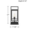 Possini Euro Design Possini Euro Jericho 17" High Textured Black Outdoor Pier Mount Light - 4 of 4