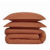 Brooklyn Loom 3pc Full/Queen Flax Linen Comforter Set Rust/Orange - 3 of 4