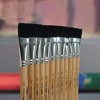 School Smart Black Bristle Paint Brushes, Short Handle, 3/4 Inch, Set of 12 - 4 of 4