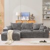 110" Modular Sectional Sofa, L-Shape Cloud Couch with Ottomans, Space-Saving, High-Resilience Foam, No Assembly Required - 4 of 4