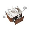 Wall Cabinet,Round Ceramic Basin Bathroom Storage Cabinet Without Faucet,Bathroom Wall-Mounted Cabinet With Drawer-Cuddlewood - 4 of 4