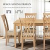 7-Piece Solid Wood Dining Set for 6 ,Rectangular Tables with Rubberwood Legs and Upholstered Wood Dining Chairs for Dining Room,Farmhouse - 4 of 4
