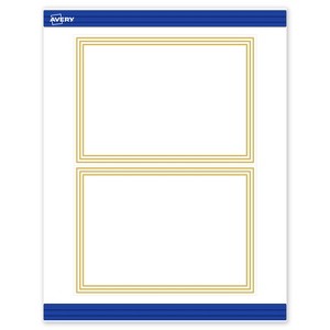 Avery 5" x 7" Cards, Gold Multi-Lined Border, 20 ct - 1 of 4