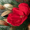 10.5"H Sullivans Artificial Christmas Magnolia Pomegranate Centerpiece, Green-Red, Indoor Christmas Decor - 2 of 4