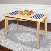 Sunnydaze Indoor 4-Foot Solid Rubberwood Rectangular Dining Table - Natural - 4 of 4