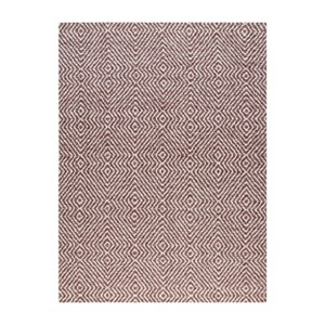 36"x48" Luxor 1/4" Rug'D Chair Floor Mat Brown/Ivory - Anji Mountain: Geometric Felt-Backed, Indoor Polyester Mat - 1 of 4